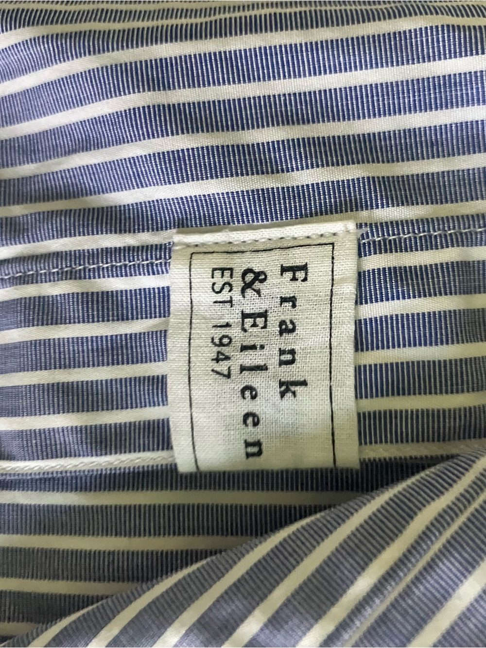 Frank & Eileen 100% cotton made in Italy Women’s Striped Button-Down Shirt - Picture 3 of 7